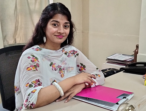Shromona Pandit in the office